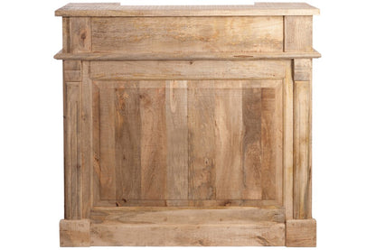 Bar Cabinet 2 Drawers Rectangular Wood Natural