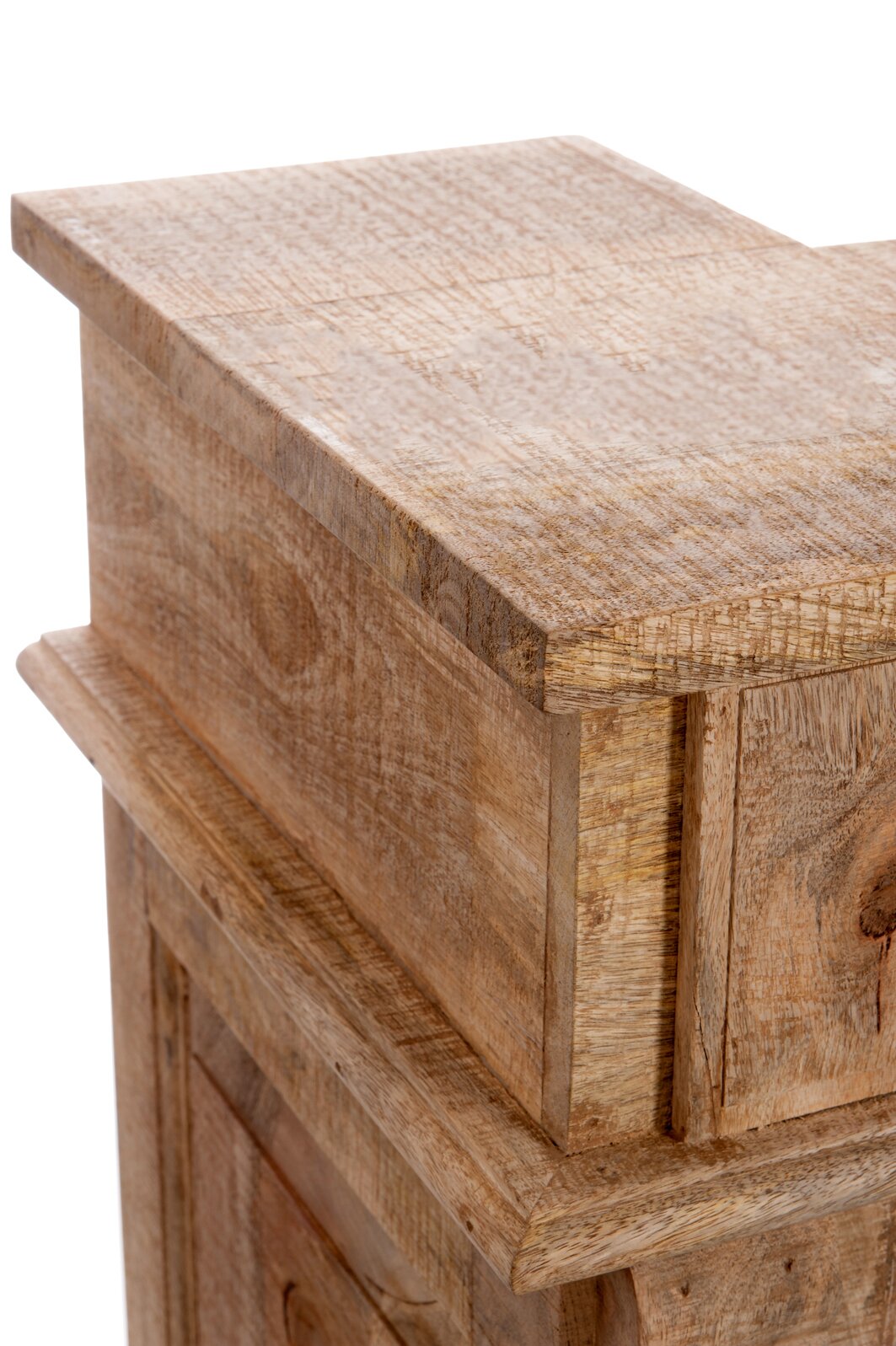 Bar Cabinet 2 Drawers Rectangular Wood Natural