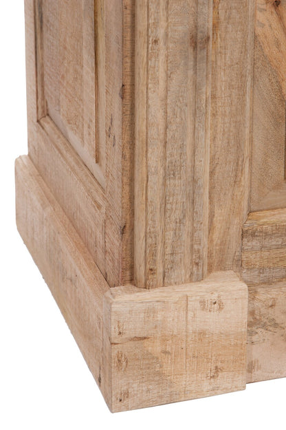 Bar Cabinet 2 Drawers Rectangular Wood Natural