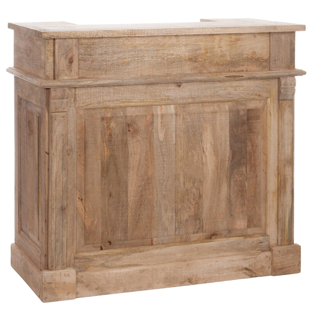 Bar Cabinet 2 Drawers Rectangular Wood Natural