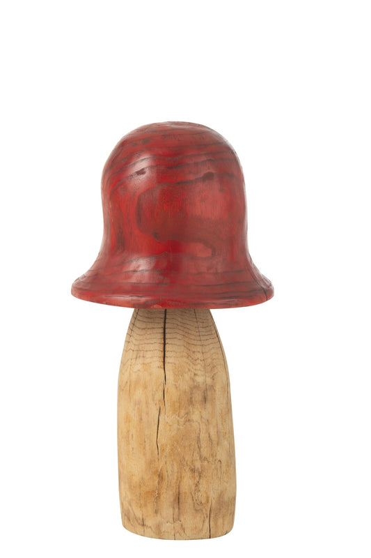 Mushroom Bell Top Red/Natural Large