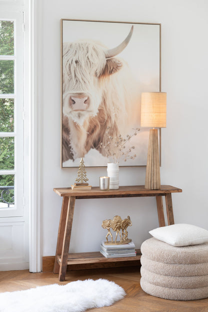 Tree On Base Aluminium/Wood Gold Medium