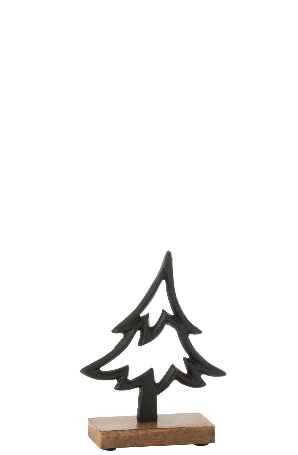 Pine Tree On Base Aluminium/Wood Black Small