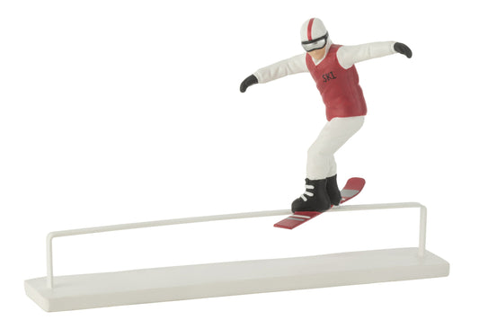 Snowboarder Obstacle Resin Red/White