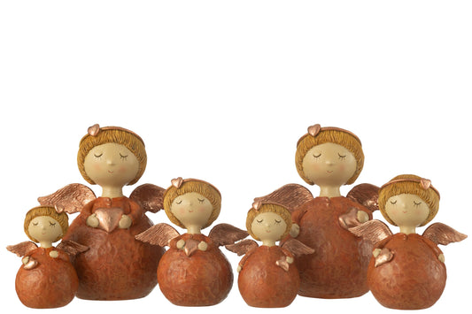 Angel Heart Resin Copper Large Assortment Of 2