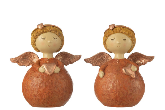 Angel Heart Resin Copper Large Assortment Of 2