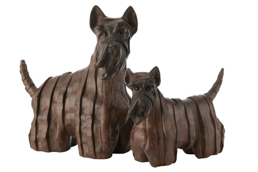 Dog Scottish Terrier Modern Resin Brown Large
