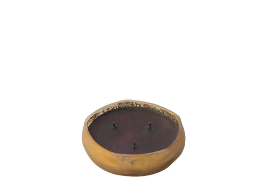 Geurkaars M-Chic Glas Goud/Zwart Small-15u