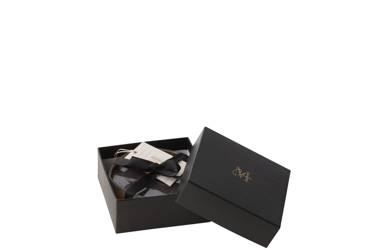 Geurkaars M-Chic Glas Goud/Zwart Small-15u