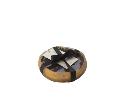 Geurkaars M-Chic Glas Goud/Zwart Small-15u