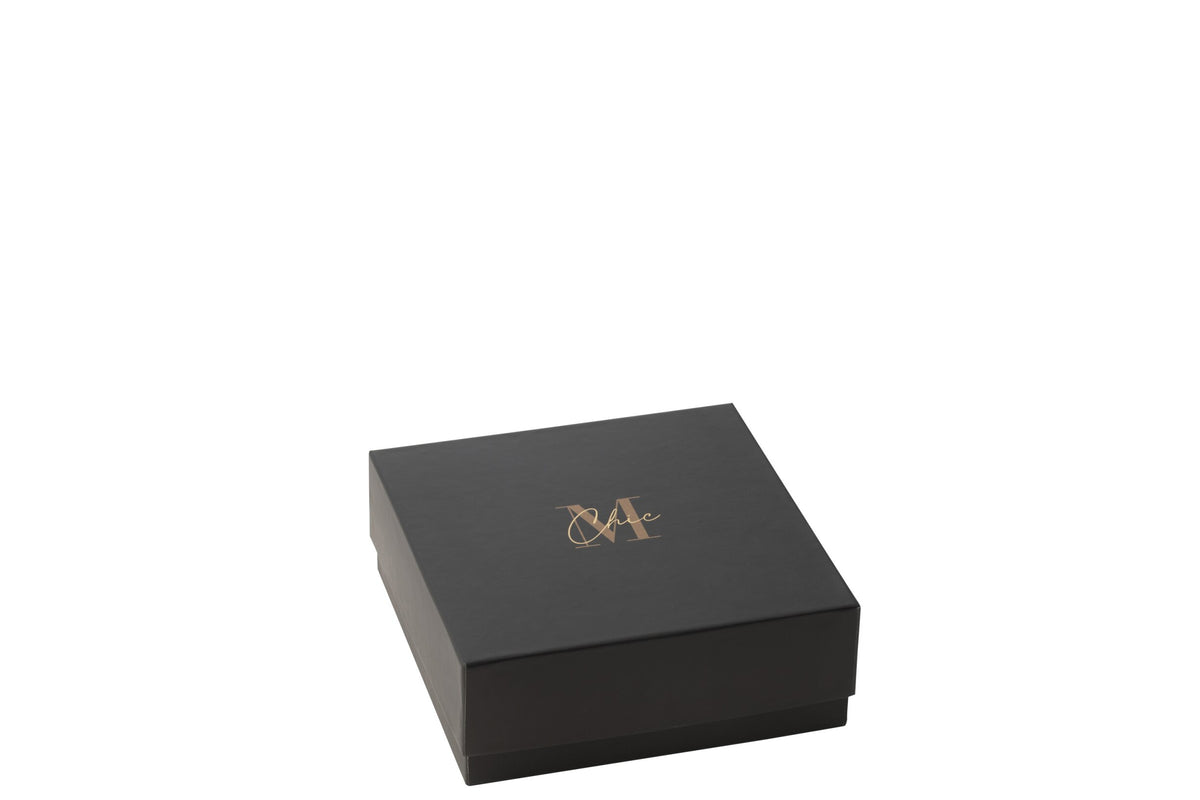 Geurkaars M-Chic Glas Goud/Zwart Medium-20u