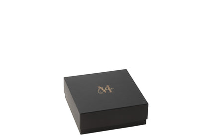 Geurkaars M-Chic Glas Goud/Zwart Medium-20u