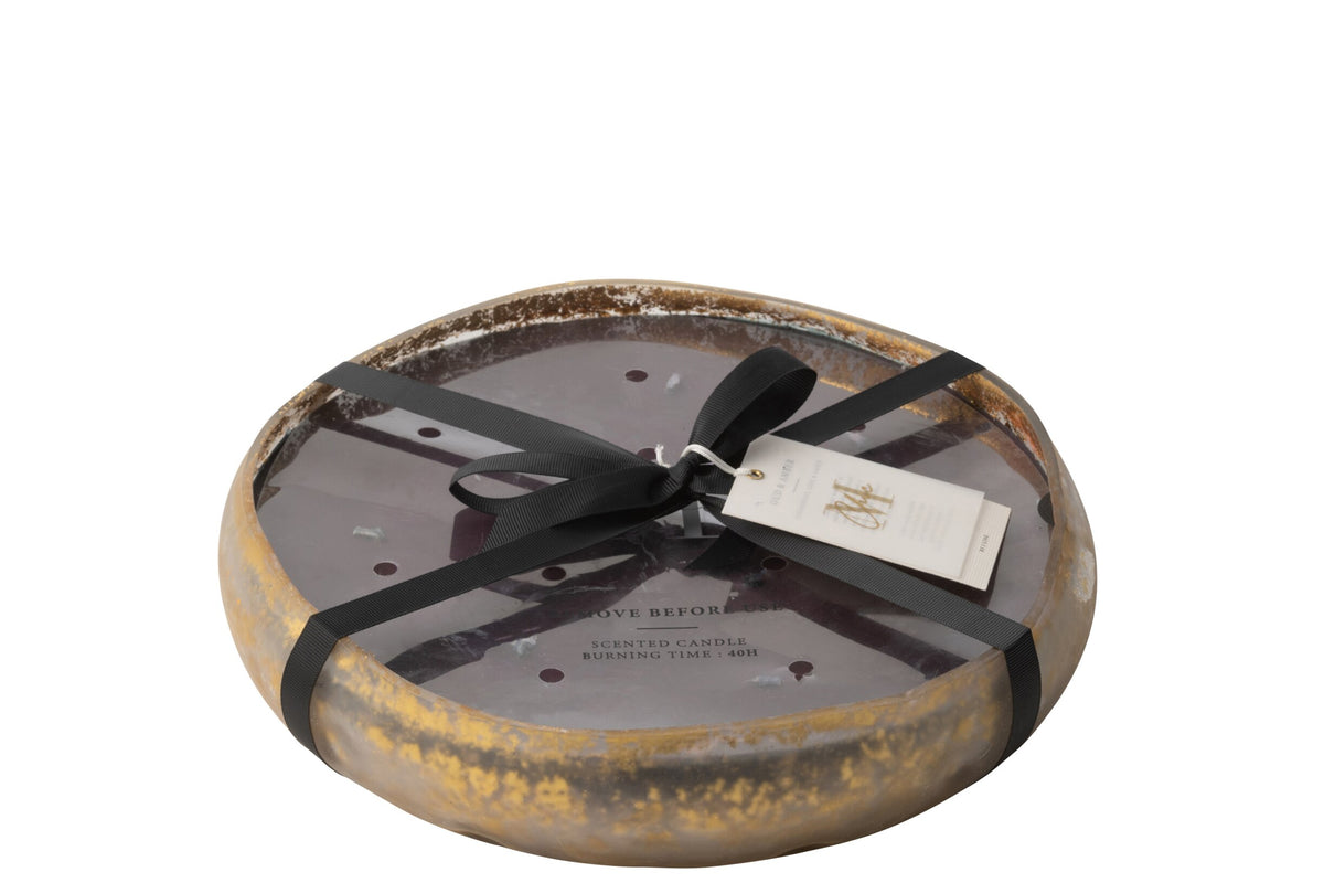Geurkaars M-Chic Glas Goud/Zwart Large-40u
