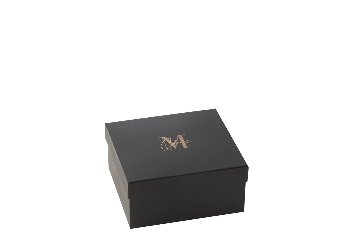 Box Van 4 Geurkaarsen M-Chic Glas Goud/Zwart-20u