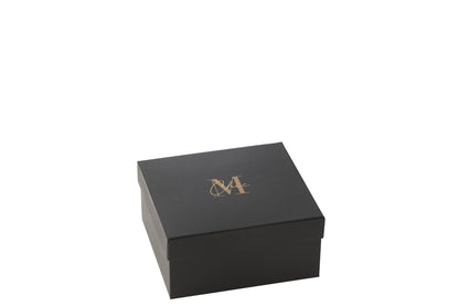 Box Van 4 Geurkaarsen M-Chic Glas Goud/Zwart-20u