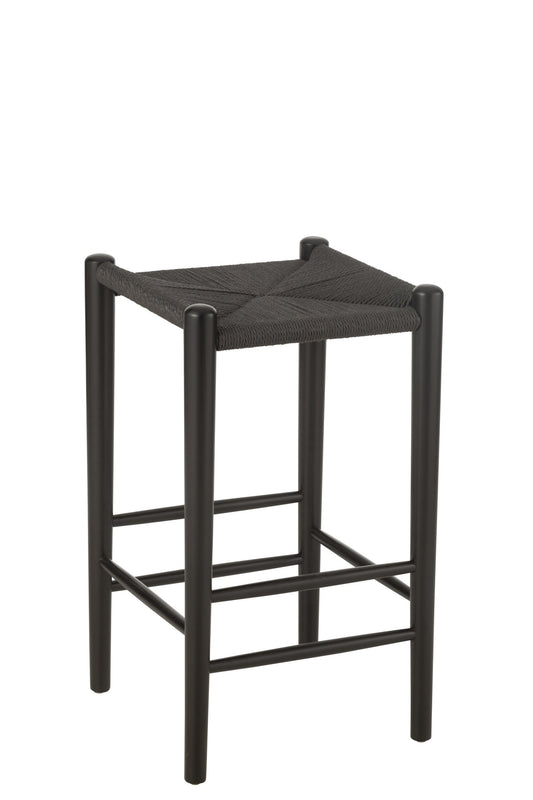 Bar Chair Orient Beech Wood/Rope Black