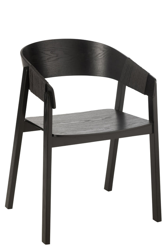 Chair Naga Ashwood/Rope Black