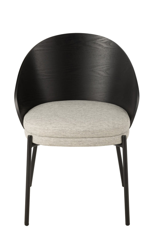 Chair Lone Ply Wood/Metal Black/Grey
