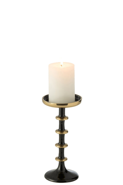 Kaarshouder  Bal Metaal Zwart/Goud Small
