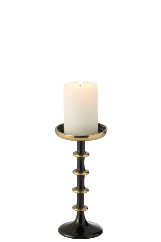 Kaarshouder  Bal Metaal Zwart/Goud Small