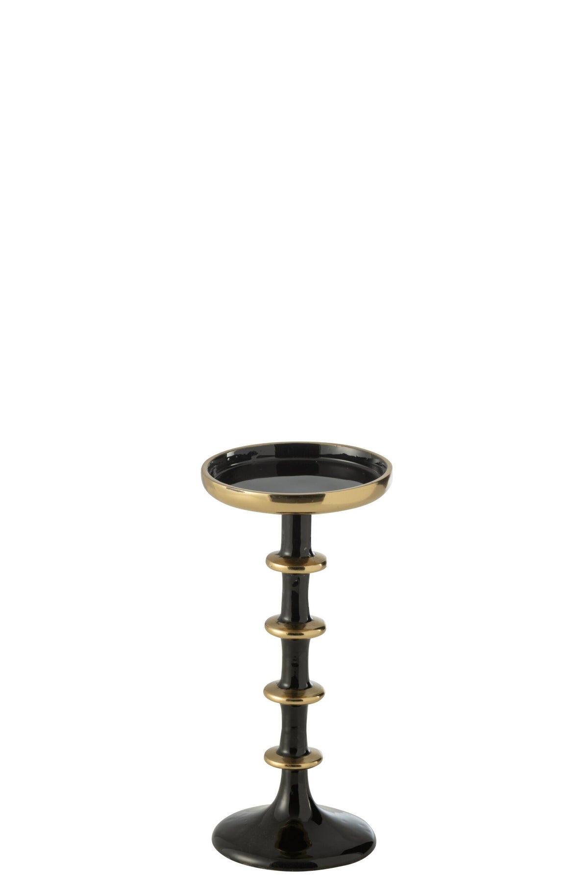 Kaarshouder  Bal Metaal Zwart/Goud Small