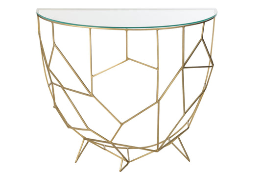 Console Moza Metal/Glass Gold