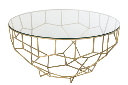 Table Moza Metal/Glass Gold