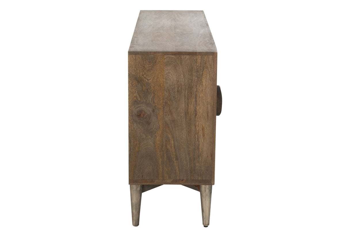 Buffet 4 Doors Mango Wood/Mdf Brown