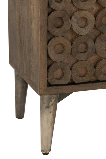 Buffet 4 Doors Mango Wood/Mdf Brown