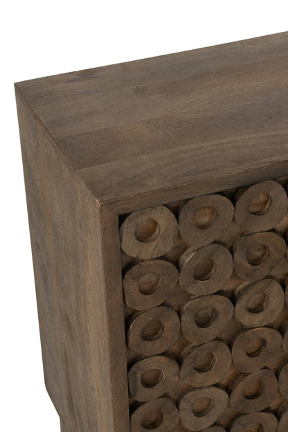 Buffet 4 Doors Mango Wood/Mdf Brown