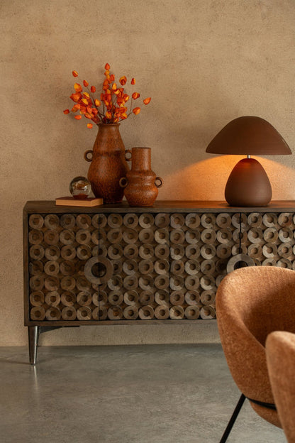 Buffet 4 Doors Mango Wood/Mdf Brown
