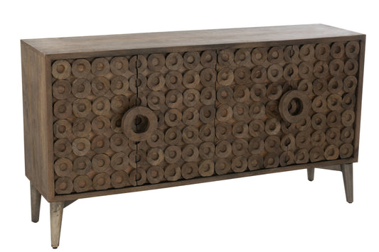 Buffet 4 Doors Mango Wood/Mdf Brown