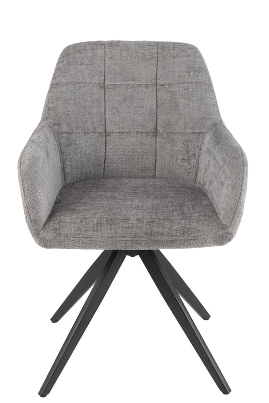 Chair Louna Iron/Acrylic Grey