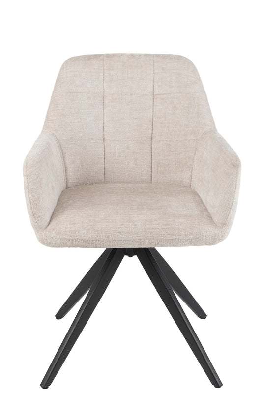Chair Louna Iron/Acrylic Ecru