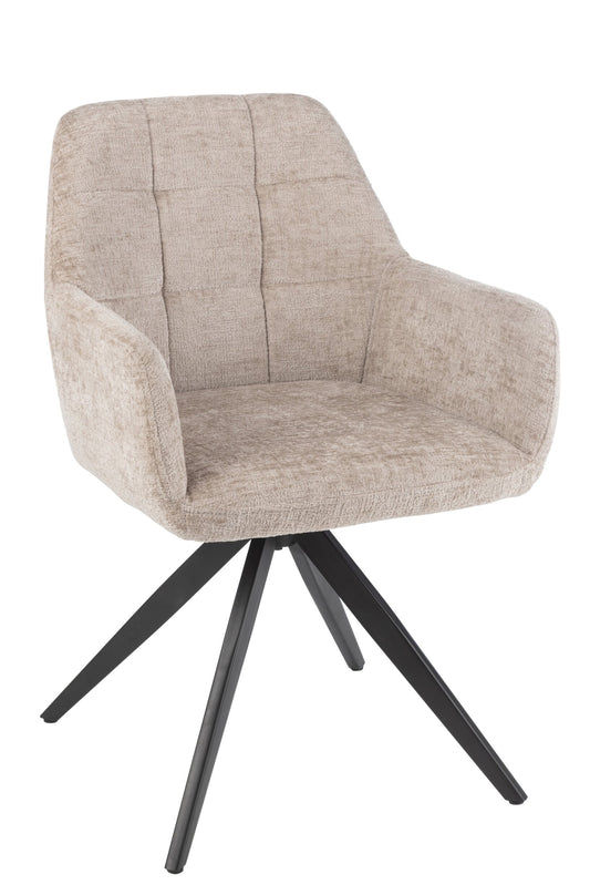 Chair Louna Iron/Acrylic Greige