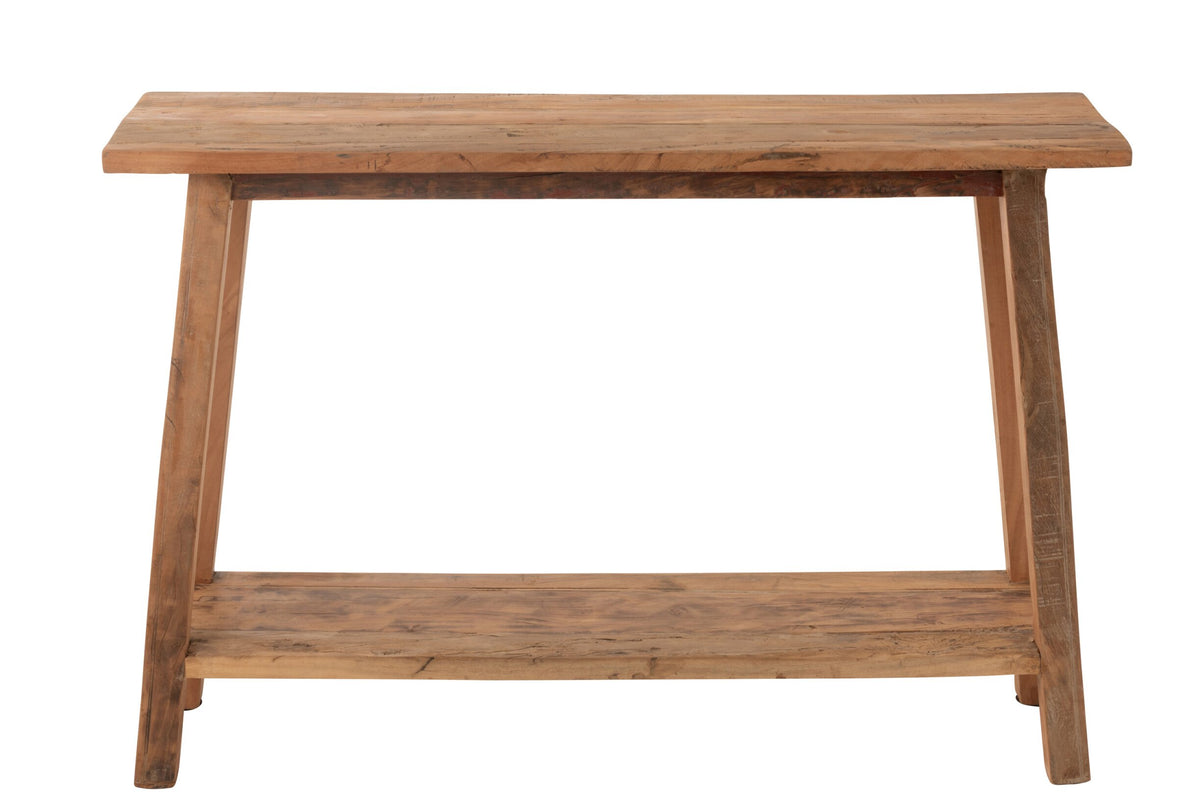 Console Square Recycled Wood Natural