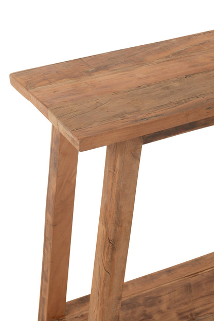 Console Square Recycled Wood Natural