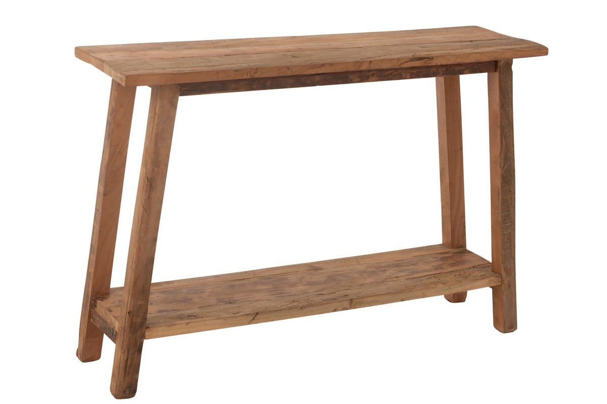 Console Square Recycled Wood Natural