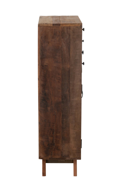 Shelf Retro Recylced Wood/Glass Natural