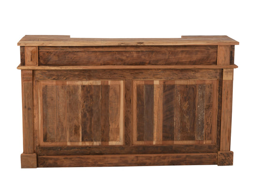 Bar 2 Drawers Recycled Wood Natural