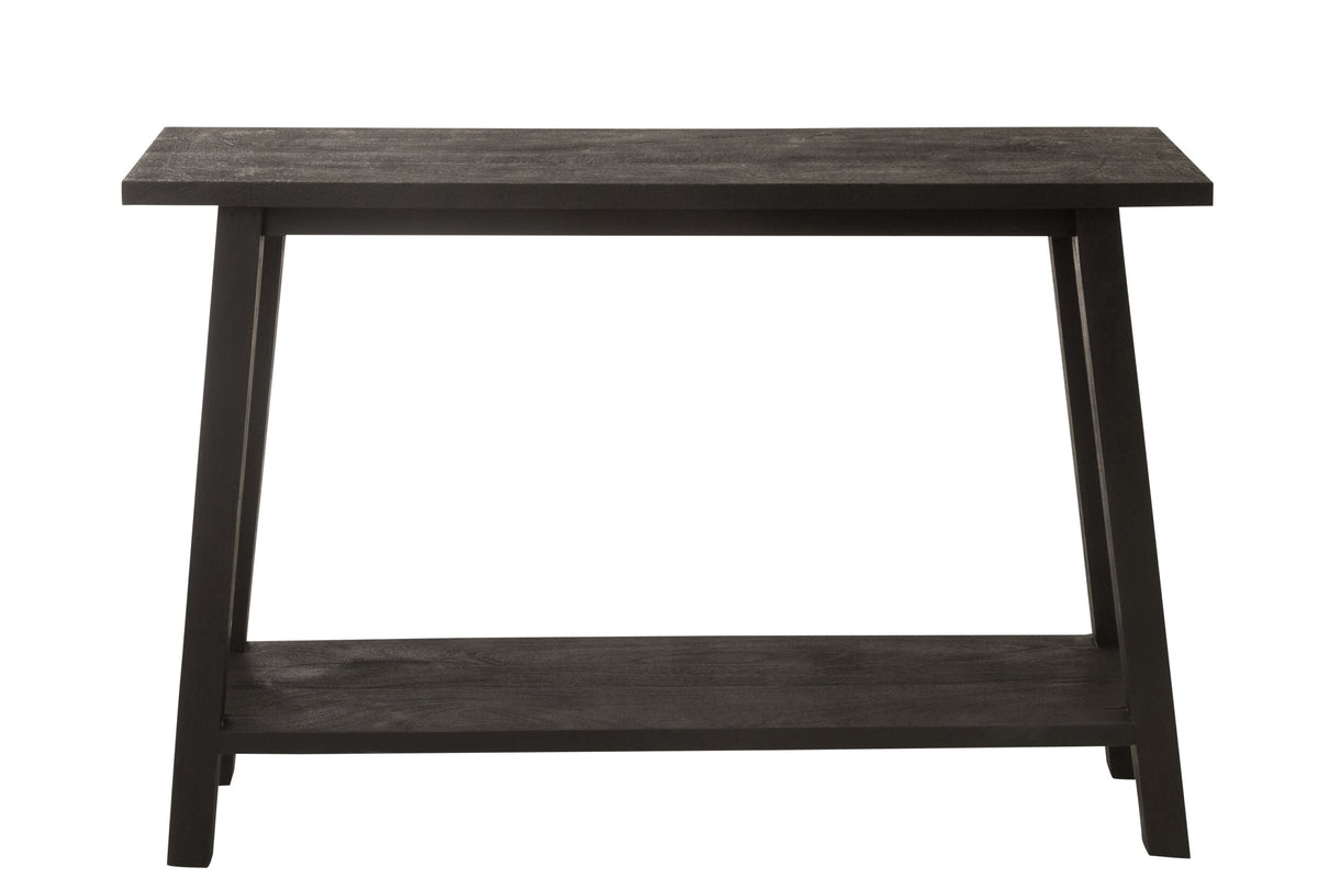 Console Square Mango Wood Black