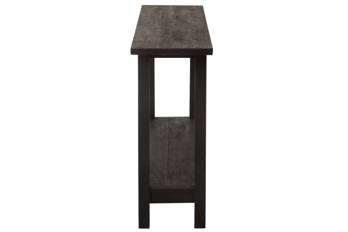 Console Square Mango Wood Black