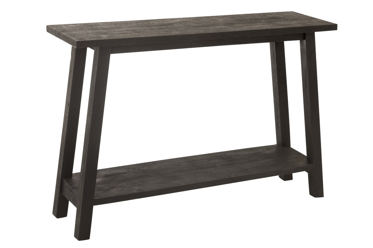 Console Square Mango Wood Black