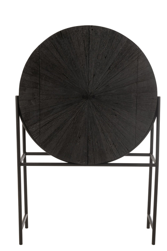 Cabinet Bar Shanil Recycled Wood/Mdf Black