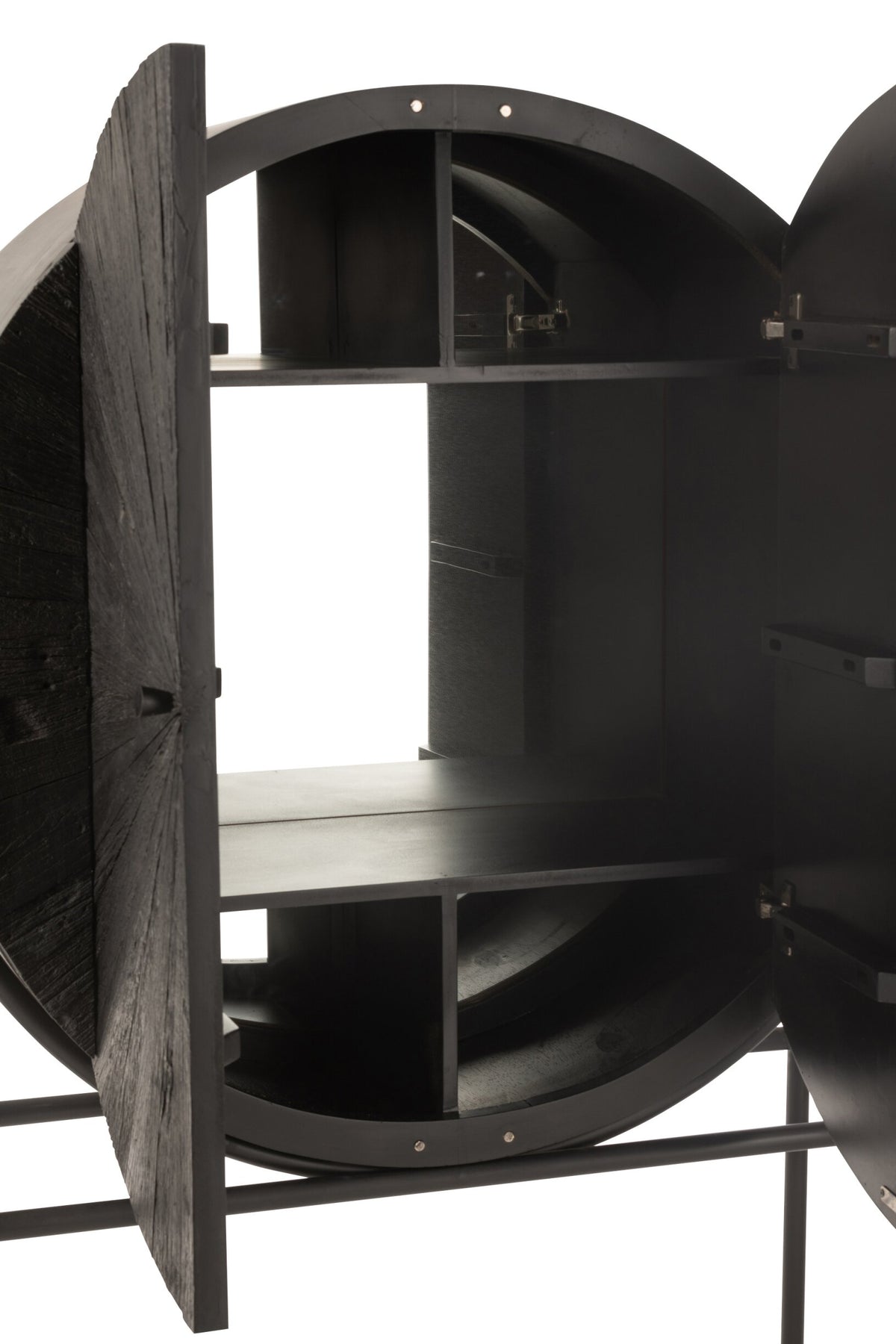 Cabinet Bar Shanil Recycled Wood/Mdf Black
