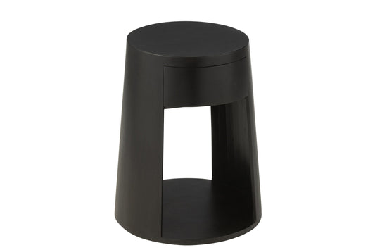 Coffee Table Drawn Mango Wood/Mdf Black