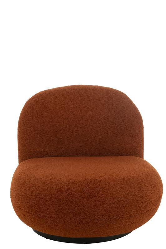 Lounge Chair Snow Poplar Wood/Foam Orange/Black