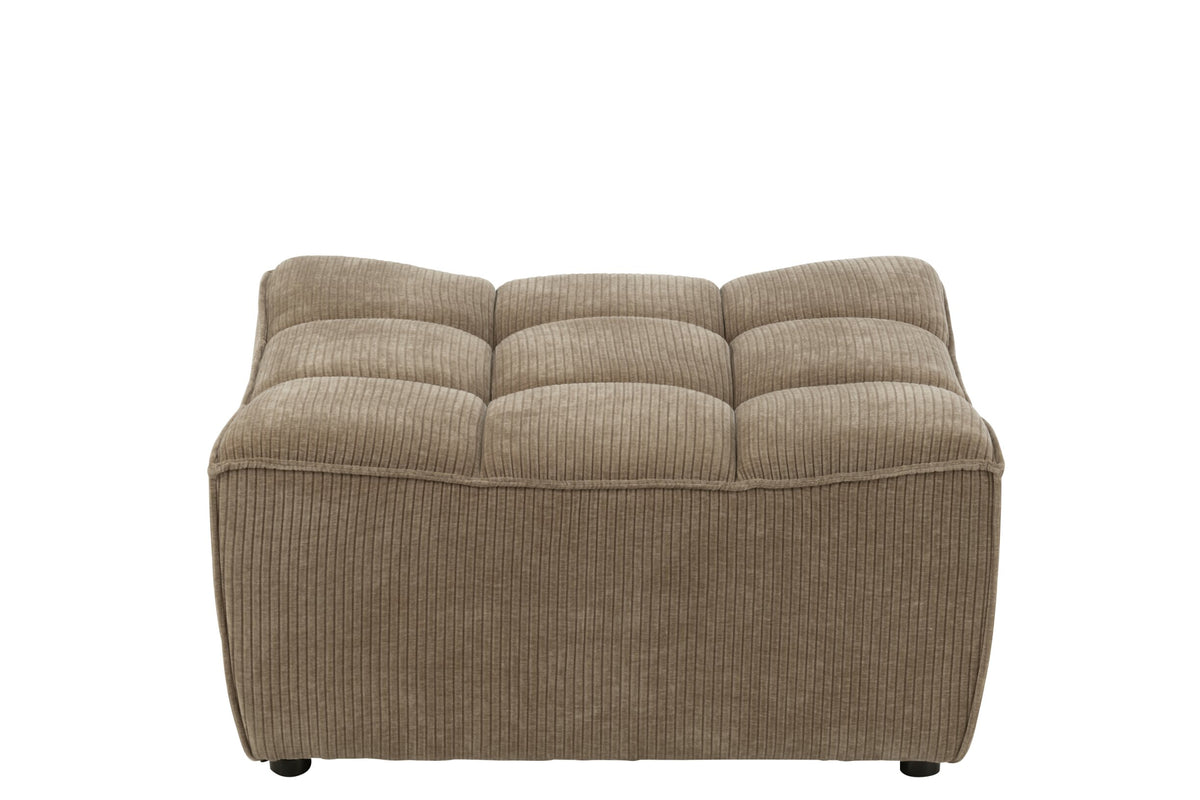 Ottoman Grid Poplar Wood/Foam Dark Taupe