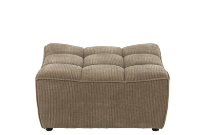 Ottoman Grid Poplar Wood/Foam Dark Taupe
