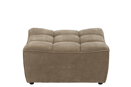 Ottoman Grid Poplar Wood/Foam Dark Taupe